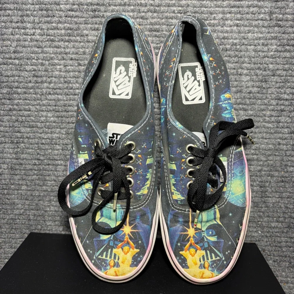 Vans Authentic Star Wars A New Hope Movie Poster Sneakers Mens 7.5 Womens 9